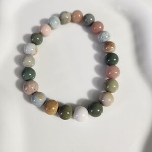 Alashan Agate Beaded Bracelet